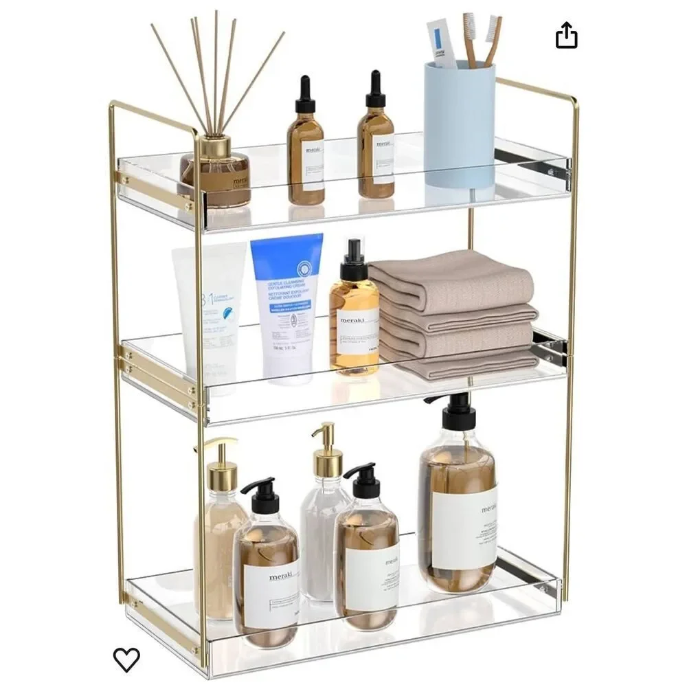 Bathroom Countertop Organizer, 3 Tier Acrylic Tray Vanity